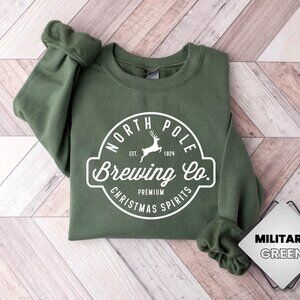 Brewing Co North Pole Sweatshirt Holiday Christmas Cozy Winter Pullover 05